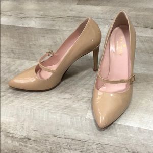 Kate Spade NY Nude Patent Leather Heels. Sz 6.5